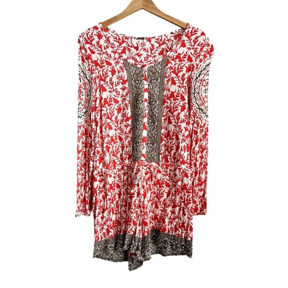 Free People Resort Romper Gardenia Combo - Boho Tribal Print - Picture 8 of 16